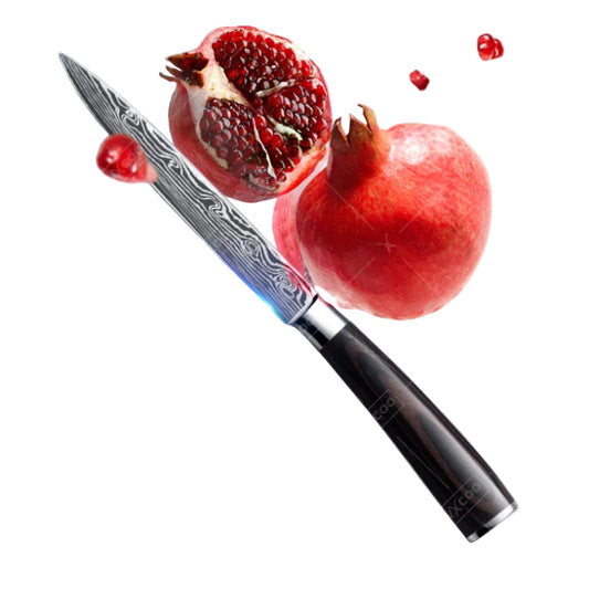 Faca Chef Profissional Multiuso 9 cm – Aço Damasco 7Cr15