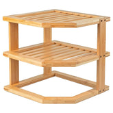 Organizador de Bancada e Armários em Bambu com Três Andares